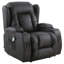 Bonded Leather Electric Recliner with Massager and Heating-1764396160
