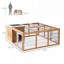 Cage à lapin avec cage principale ouverte PawHut-356775337