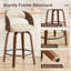 Tabouret de comptoir pivotant confortable avec pieds en bois massif durable-120683912
