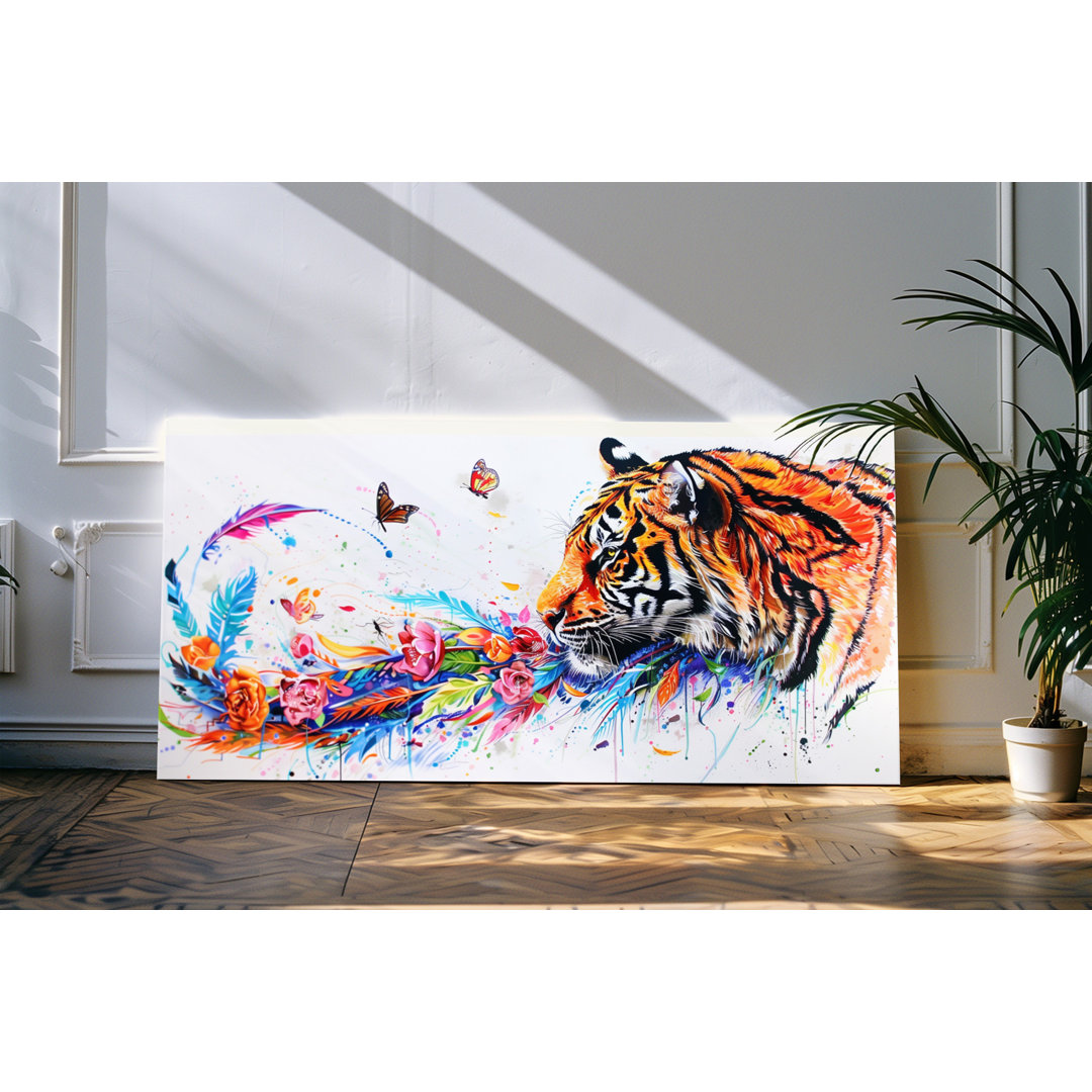 Wandbild 120x60 cm Tiger