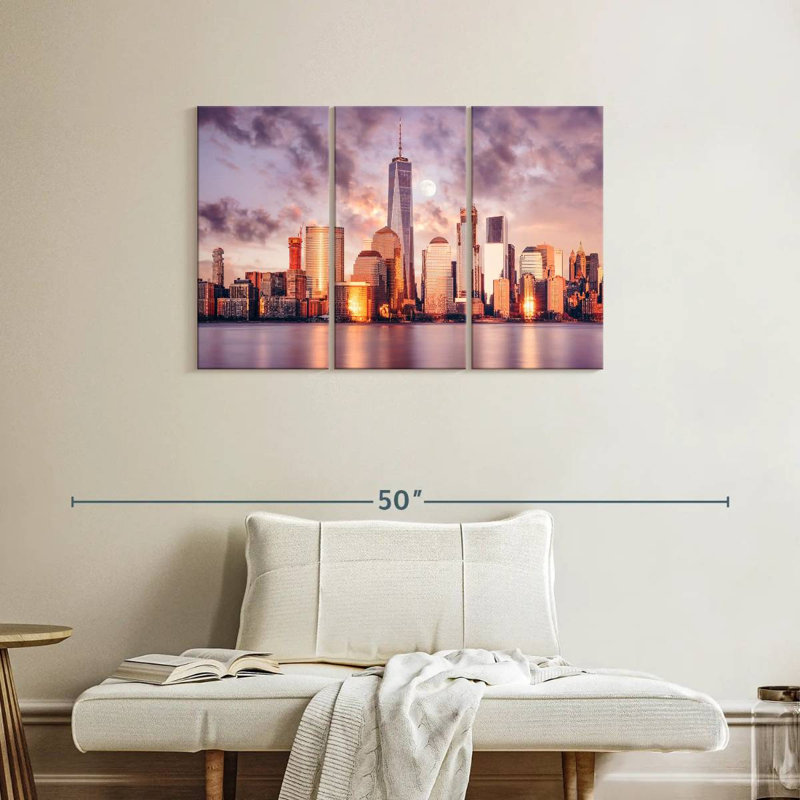 Sebbie NYC Spring Sunset, H 24 po x l 38 po