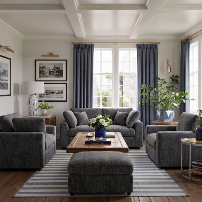 Cloudloom 4 Piece Modern Sofa Set（1 Loveseat + 2 Chair +1 Ottoman)