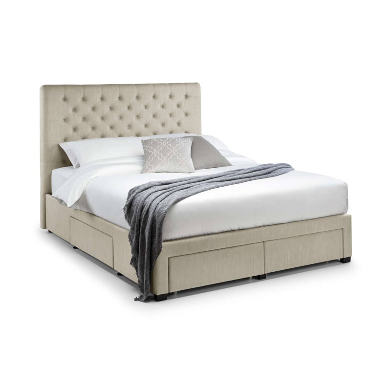 Klimas Upholstered Bed, Beige, Super King (6')