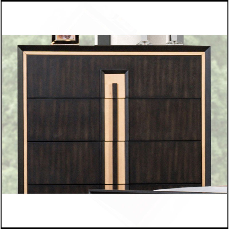 Mobilier de chambre à coucher style contemporain 5 pièces