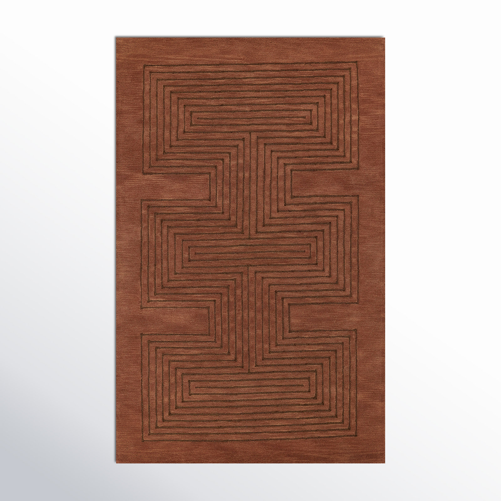 Orlie Hand Tufted Wool Brown Rug, Rectangle 2' x 3', Brown