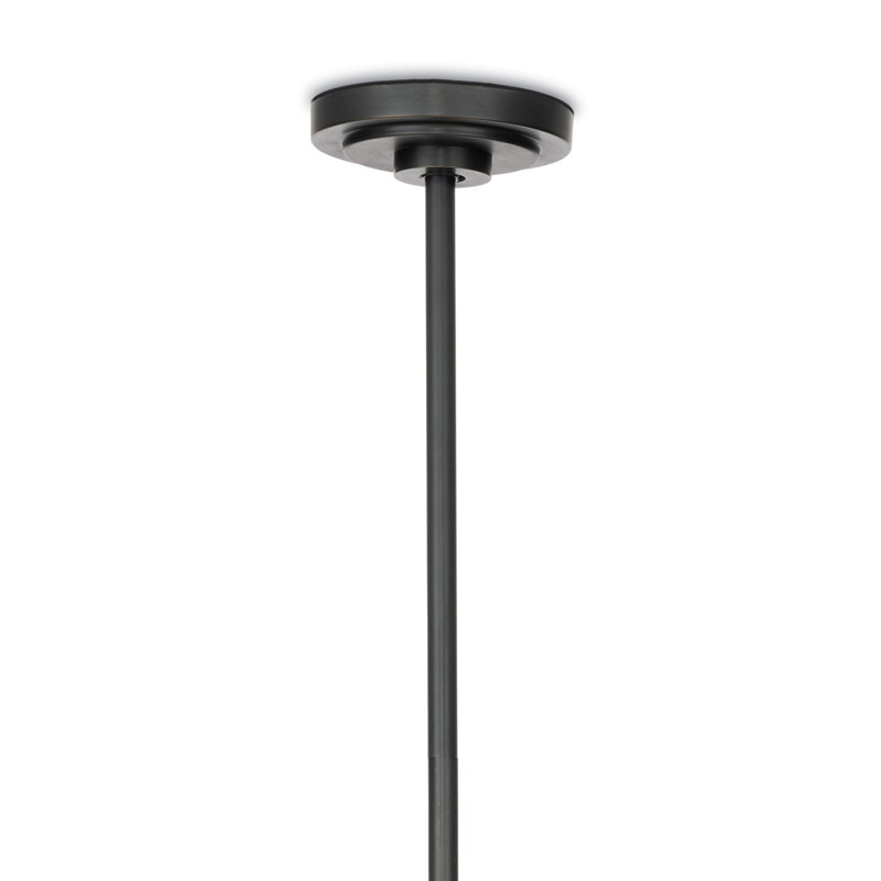 Champagne Glass and Oil Rubbed Bronze Double Pendant Light