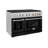 ZLINE 48 in. 6.7 cu. ft. Paramount Double Oven Gas Range with 8 Burner Cooktop in Satin Stainless Steel-98242786