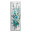 «Loose Bouquet Of Flowers 2 Blue Grey» par Silvia Vassileva, art mural en verre acrylique, 12 po x 36 po
