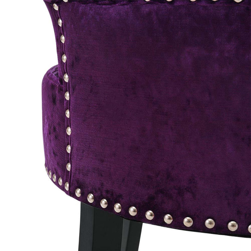 Manufactured Wood Accent Stool, Purple