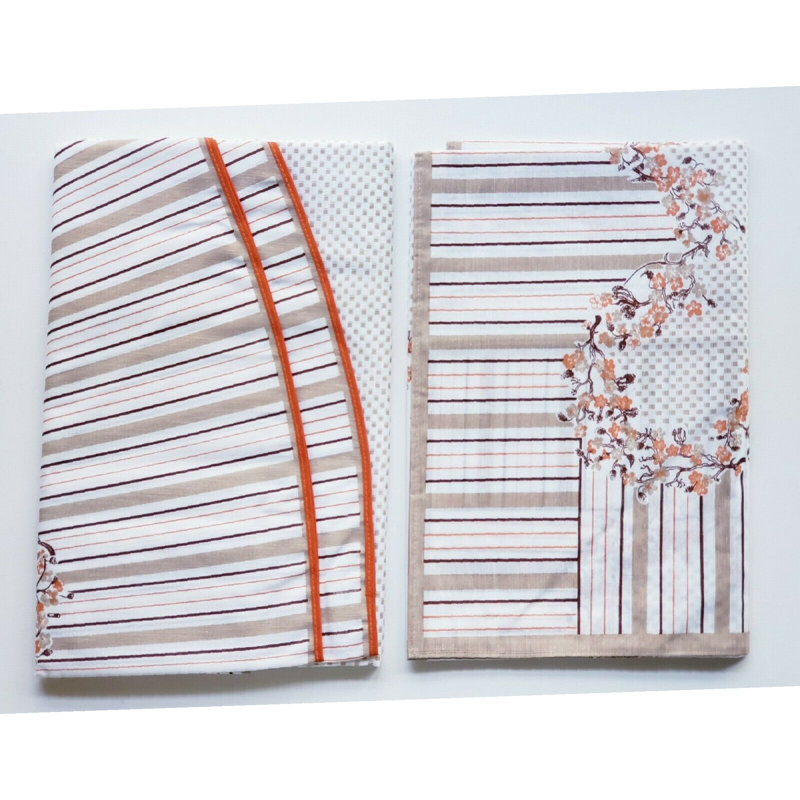 Nappe carrée 6 pièces, Orange