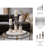 Set of 3 Metal and Marble Pillar Candle Holders & Taper Holders - Decorative Accent for Home Decor-2099463101