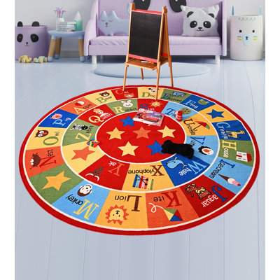 Furnish my Place 745 ABC with Animal ABC Area Rug for Kids | Educational Alphabet | Animals Children Rug | Contemporary Design | Multicolor