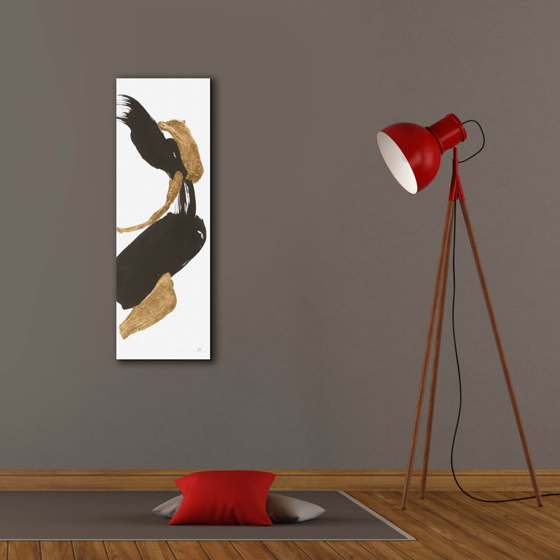 Toile épique Graffiti «Bold Gold Tall 4» par Chris Paschke, 12 po x 36 po