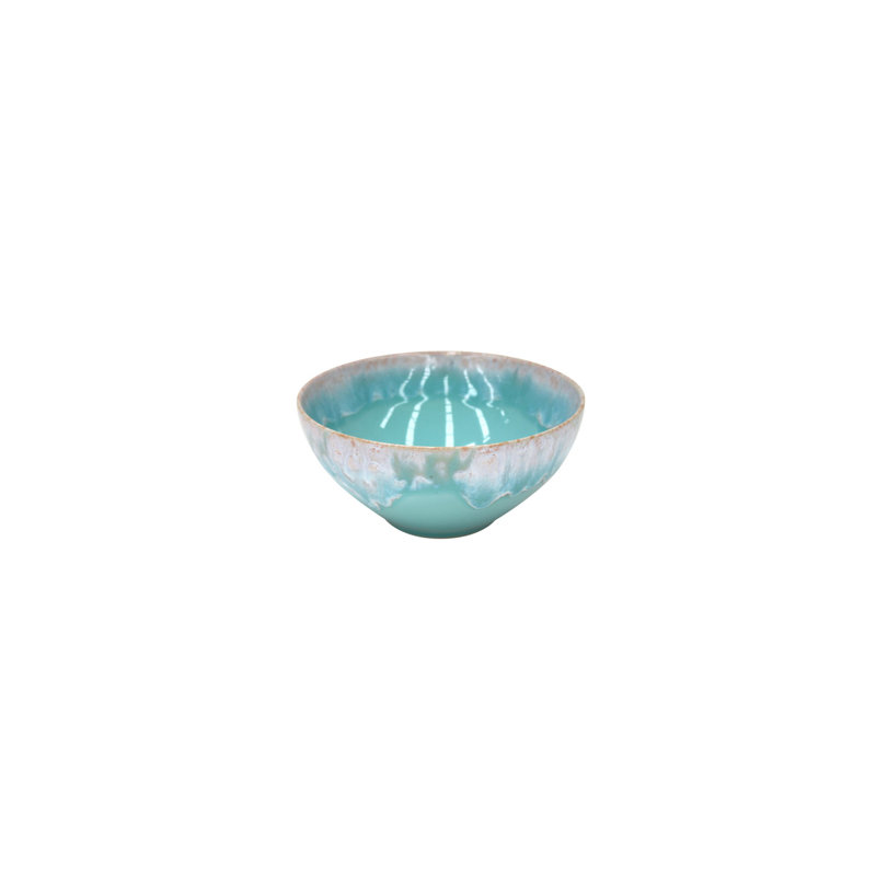 Taormina Fine Stoneware Soup Bowl, Aqua Blue