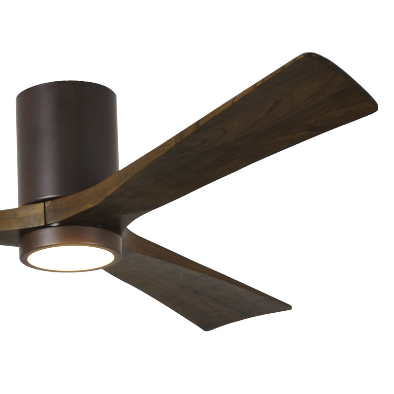Irene LED Ceiling Fan, Textured Bronze, 60", Walnut