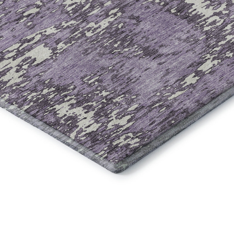 Premium Machine Washable Prisco Lavender Rug, Runner 2'3" x 7'6"
