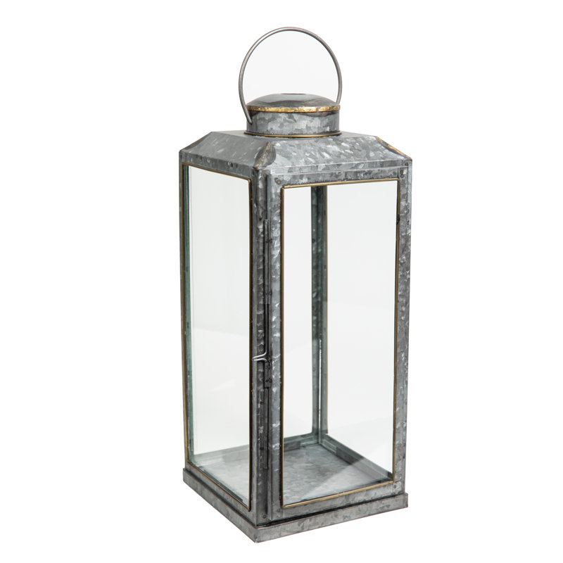 Lanterne en fer, H 16 po x l 6,9 po x P 6,9 po