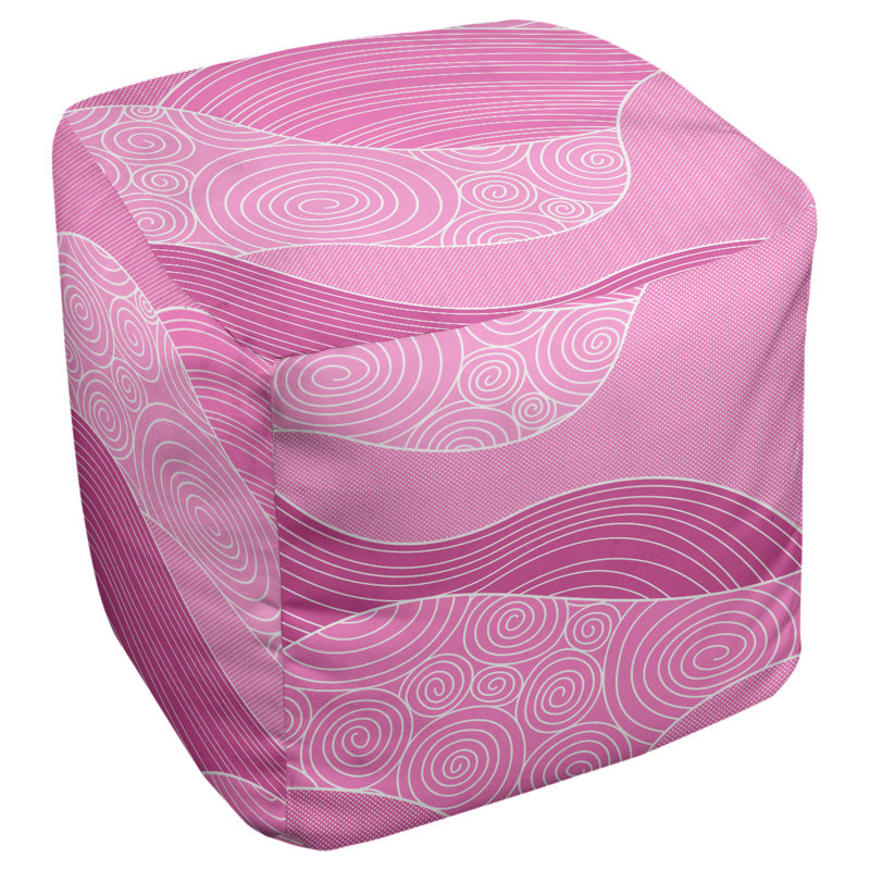 Avicia Upholstered Polyester Cube, 19.5" H x 117" W x 20" D, Dark Pink
