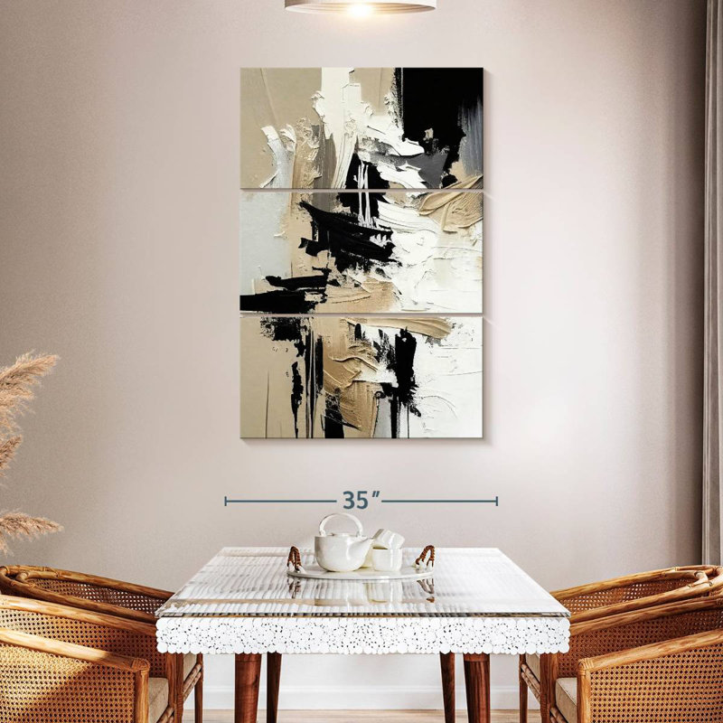 Avery texturé abstrait II, H 50 po x l 32 po