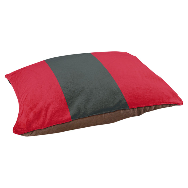 Coussin Designer, Moyen (L 30 po x l 40 po), Rouge / gris acier