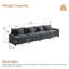 Canapé modulaire de 159,3 po en chenille-260266383