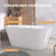 Baignoire de trempage autoportante en acrylique 63 "x 30" avec drain central en blanc