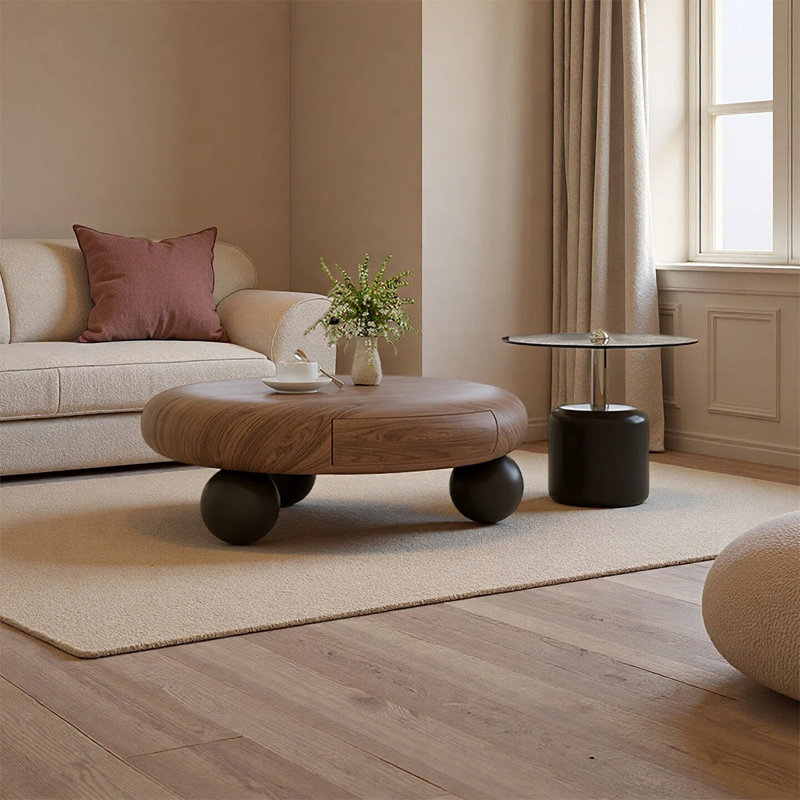 High-End Luxury Drawer Storage Coffee Table sets