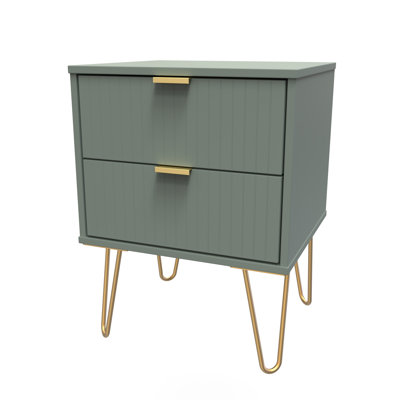 Fully Assembled Alizay Manufactured Wood Bedside Table