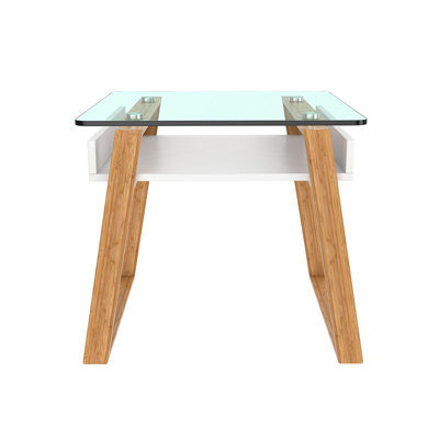 Guthrie Glass Top Frame End Table