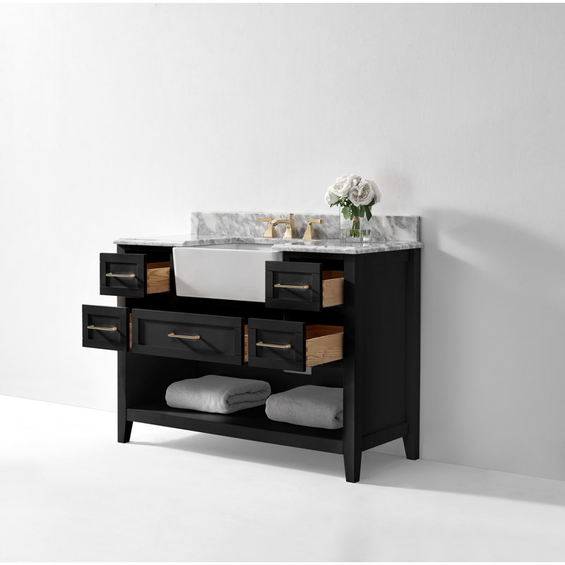 48'' W Single Vanity, Black Onyx