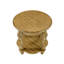 Table de bout ronde 22 pouces à deux tons, table d'appoint en bois massif avec tablette, table de coin de salon facile à assembler