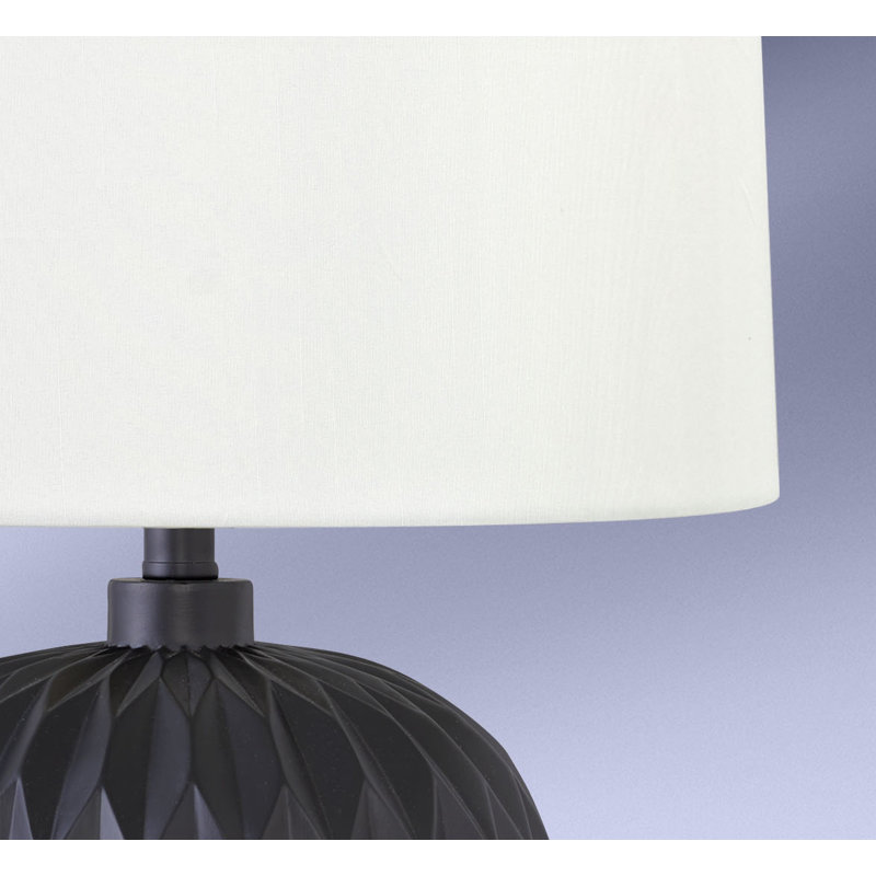 Raso 28 in. Satin Black Table Lamp
