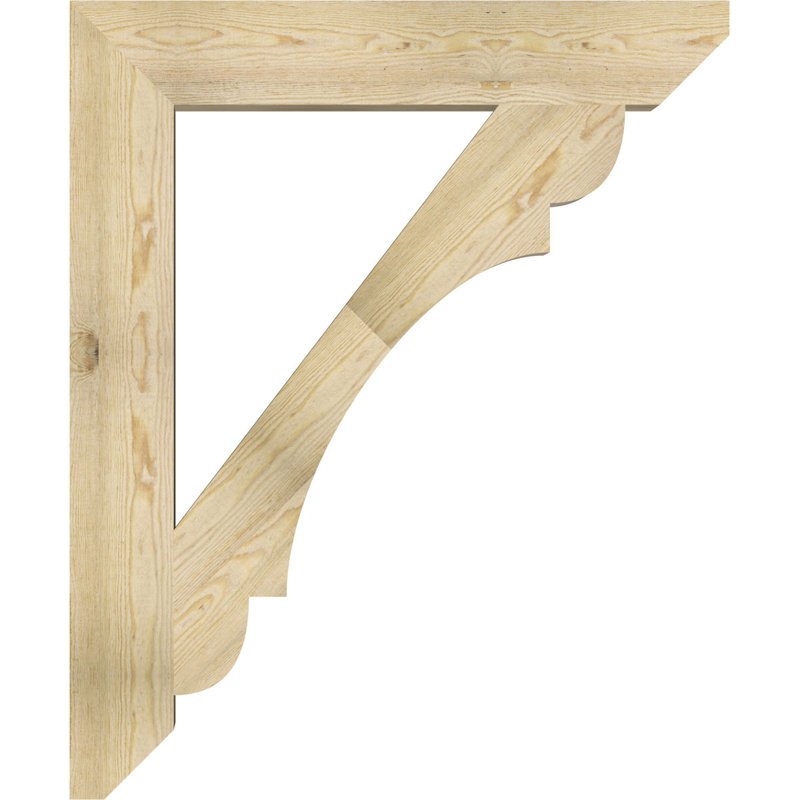 H 6 po x l 40 po x Support en bois / corbeau, Sapin de Douglas, 46" H x 6" W x 38" D