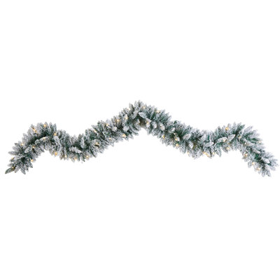 108'' in. Lighted Faux Pine Garland