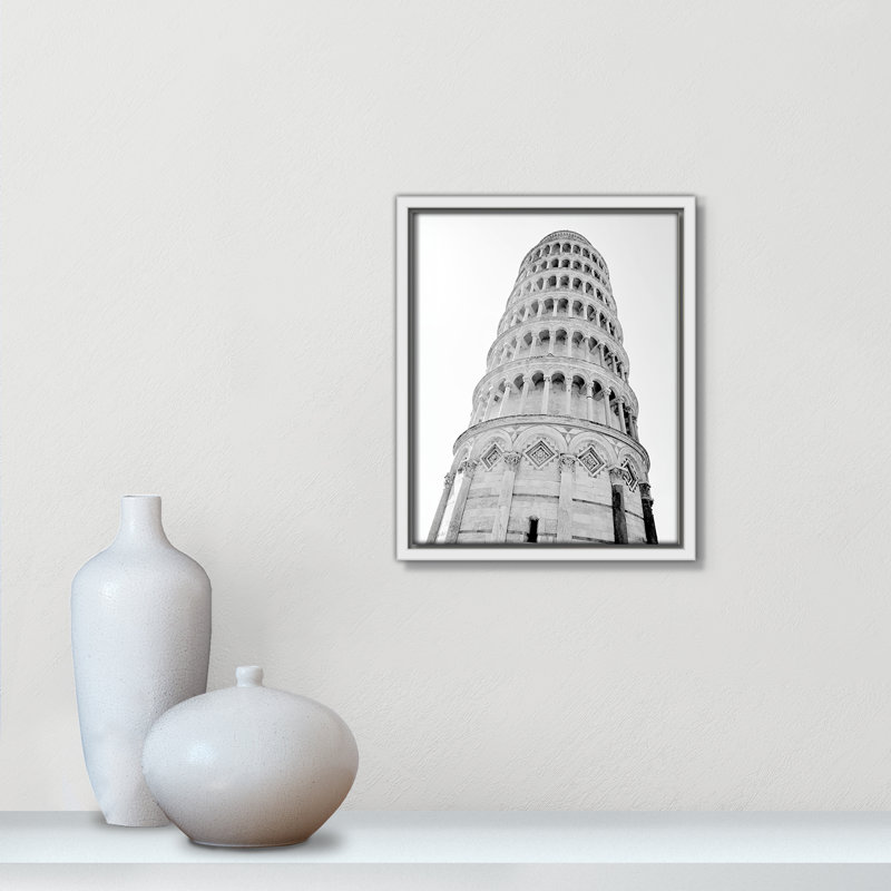 Iconic City Collection "Pisa" par Natalie Carpentieri, Cadre flottant blanc, Non, H 11,5 po x l 9,5 po x P 2 po