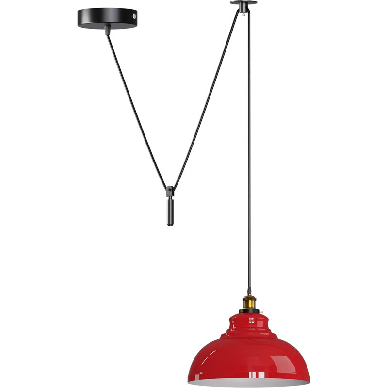 1 - Light Dome Pendant, Red