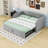 Twin Upholstered Daybed with Pop Up Trundle-2061118827