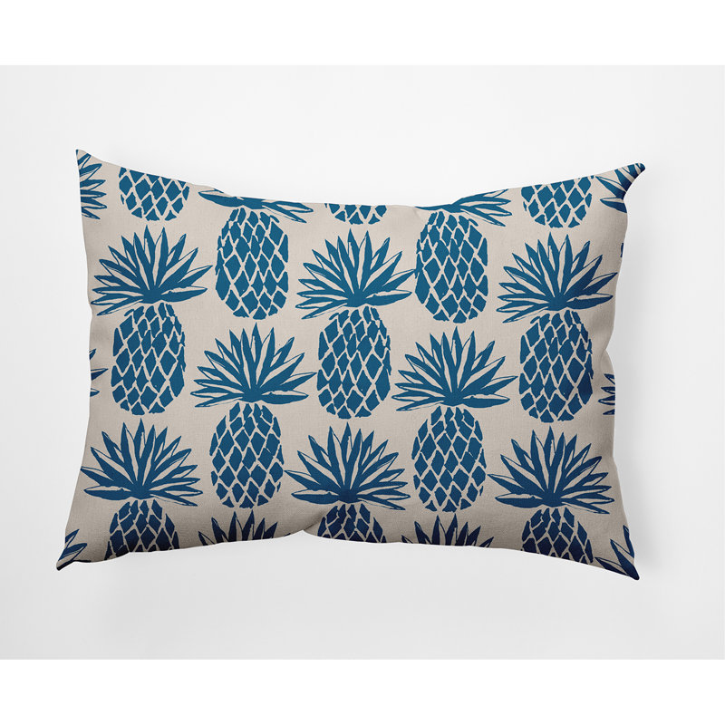 Coussin décoratif Pineapple Stripes, Automne bleu