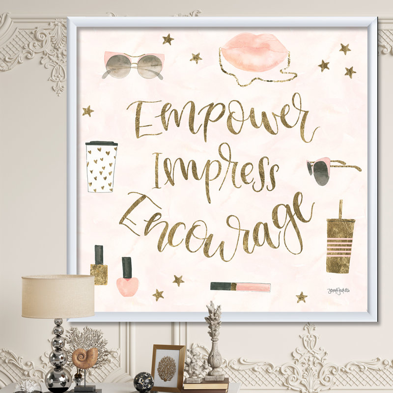« glam rose ladies v »-cadre photo sur toile, Cadre blanc, H 16 po x l 16 po x P 1 po