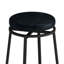 Ensemble de table de salle à manger 3 personnes avec station de charge, tabourets noir de jais, plateau en bois aggloméré brun, 60,24 po
