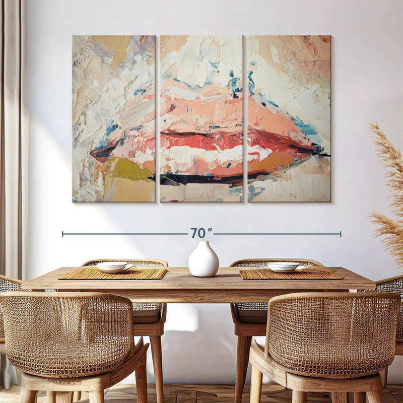 Shuttleworth Abstract Lips, 24" H x 38" W