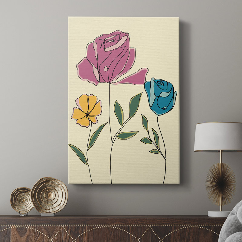 Coloré floral II - galerie Cavas sur mesure, H 60 po x l 40 po