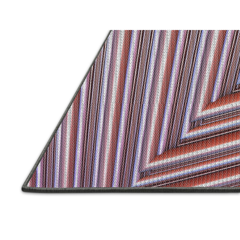 Tapis brun à motif géométrique, Rectangle 5 pi x 7 pi