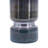 Sleek Smokey Blue Glass Vase With Chrome Accent And Modern Hourglass Silhouette For Elegant Floral Display And Contemporary Home Decor.-1404419036