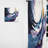 Gazella - Electric Marble Ink Art III - Modern Curtain - Velvet Room Darkening - 1 panel-2103810188