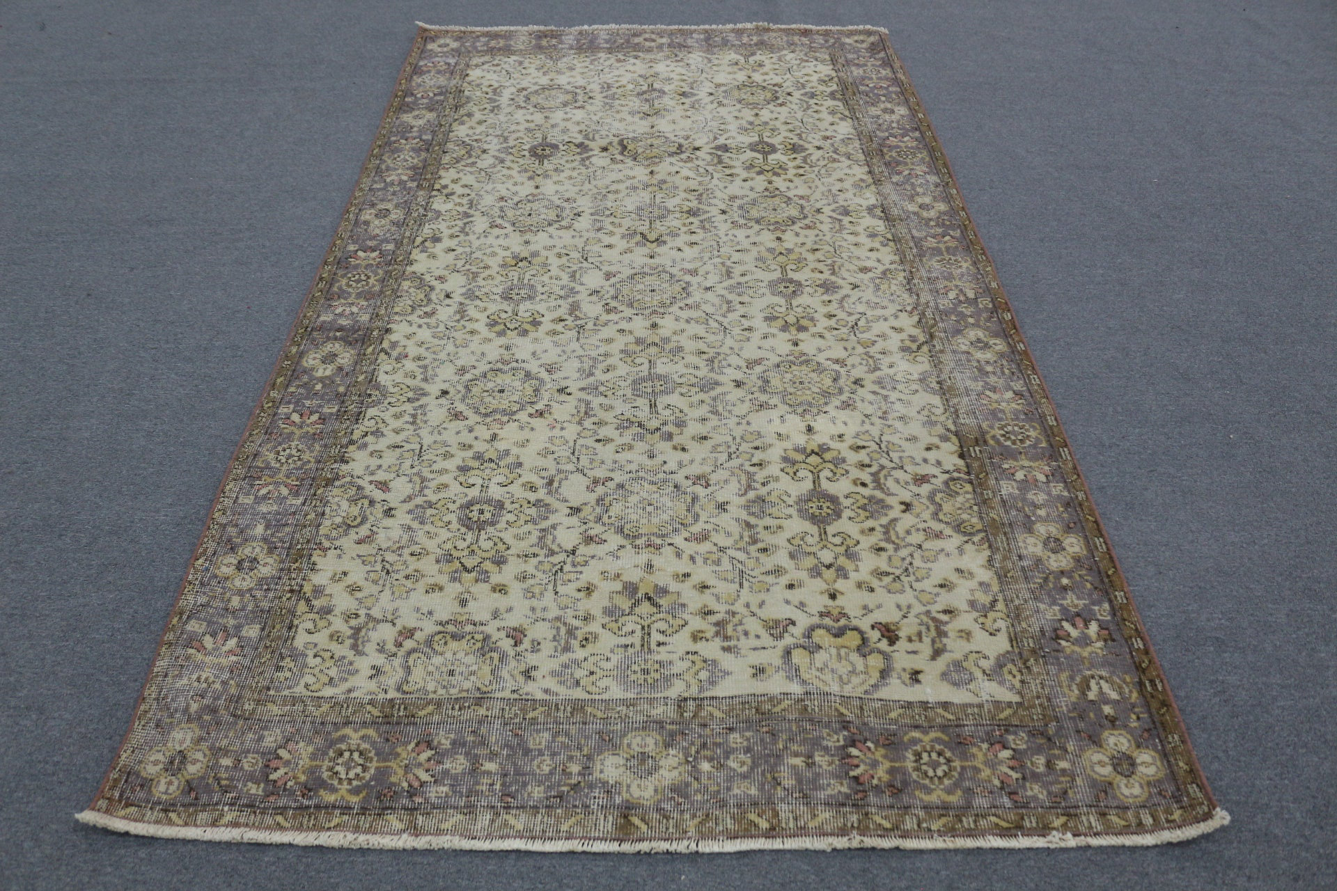 Large Turkish Rug Canora Grey Large Turkish Rug in Gray Is Ideal For Bedroom Or Salon ...
