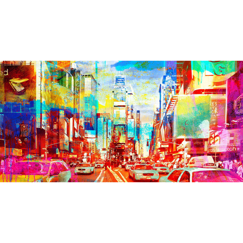 Times Square by Eric Chestier - Wrapped Canvas Print, 35cm H x 70cm W x 4cm D