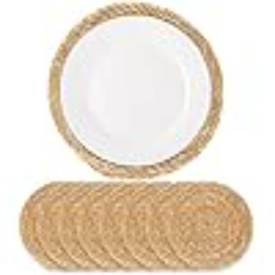 Napperons ronds tissés - Napperon Boho Rattan