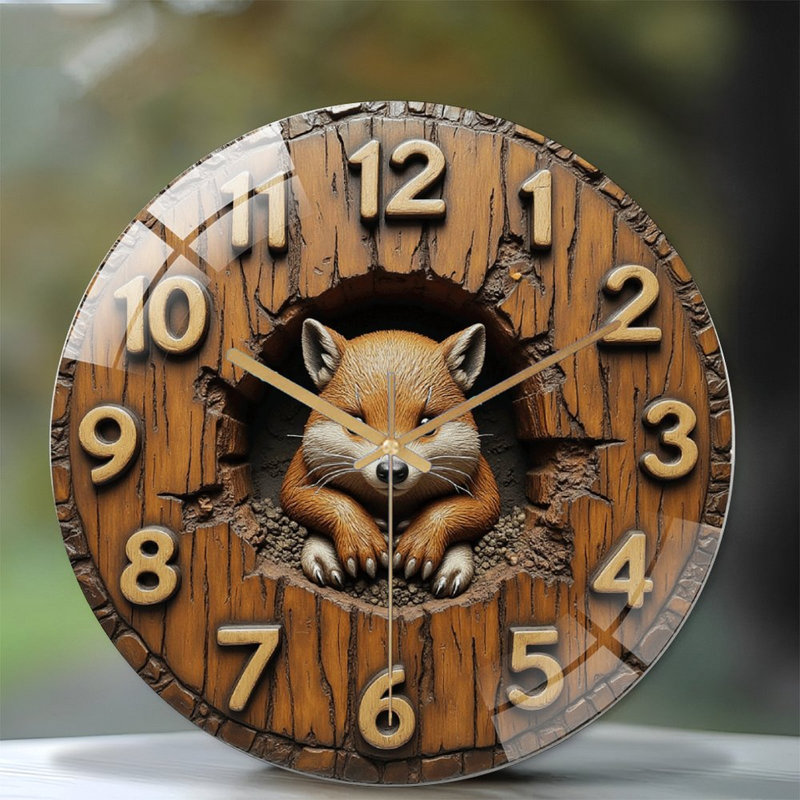 Horloge murale mignonne Fox Design