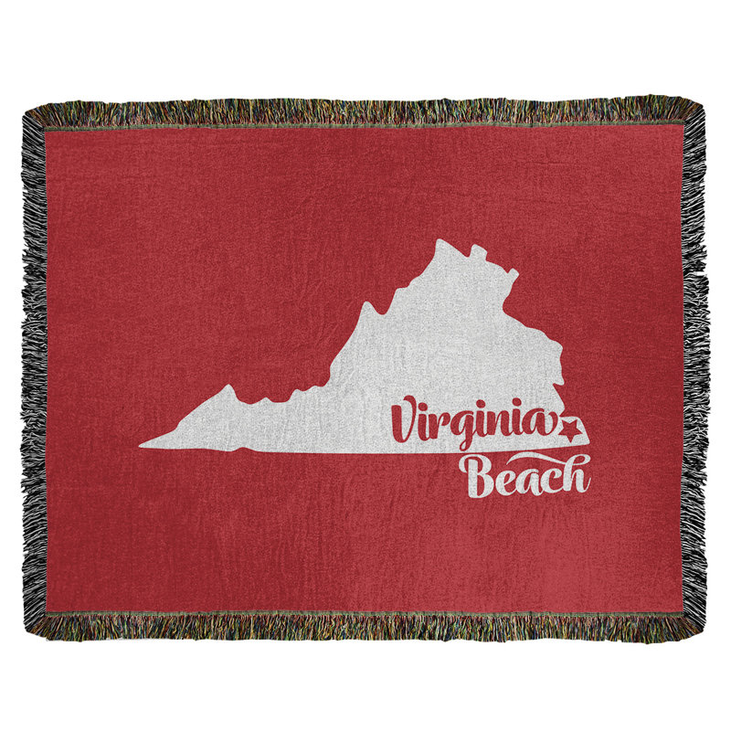 Jeté en coton tissé beach beach virginie, l 37 po x L 52 po, Rouge